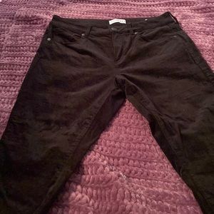 Loft velvet black skinny pants